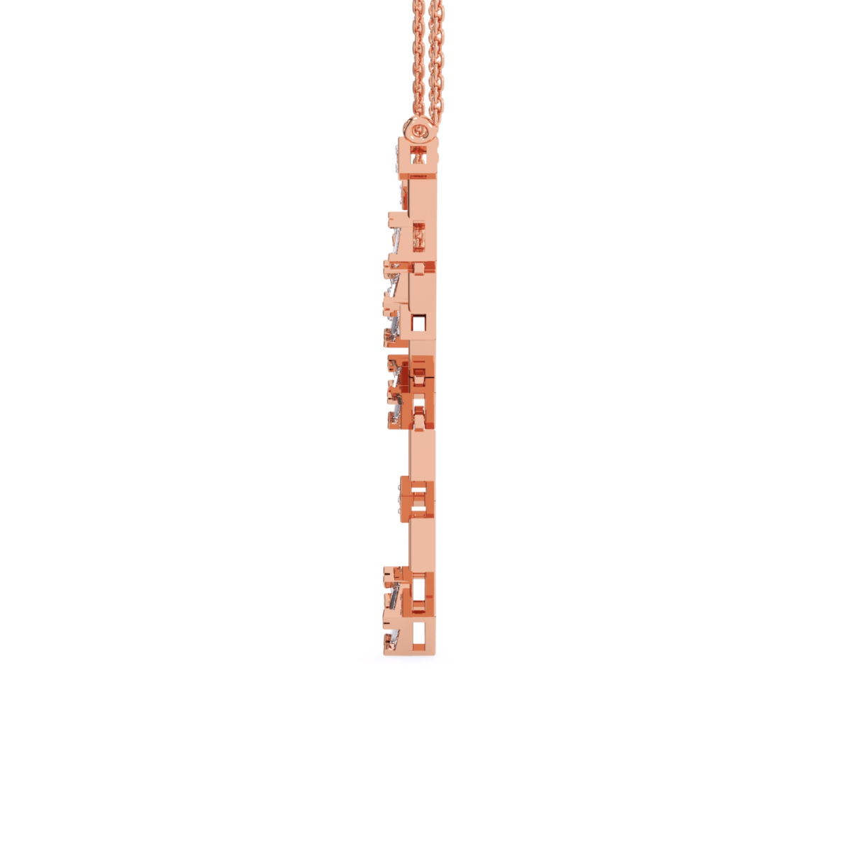 Stylish Two layer Lab Grown Diamond Charm Necklace